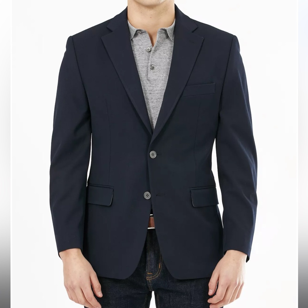 Michael Kors Mens Modern-Fit Stretch Solid Blazer